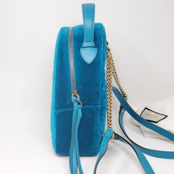 Auth Gucci Marmont GG Velvet Backpack Bag - Picture 4 of 9